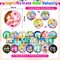 100 Pcs Happy Birthday Mylar Balloons, 18IN Round Birthday Helium Aluminum Foil Balloons